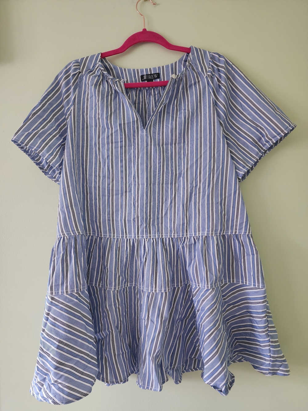 J. Crew Blue & White Striped Dress